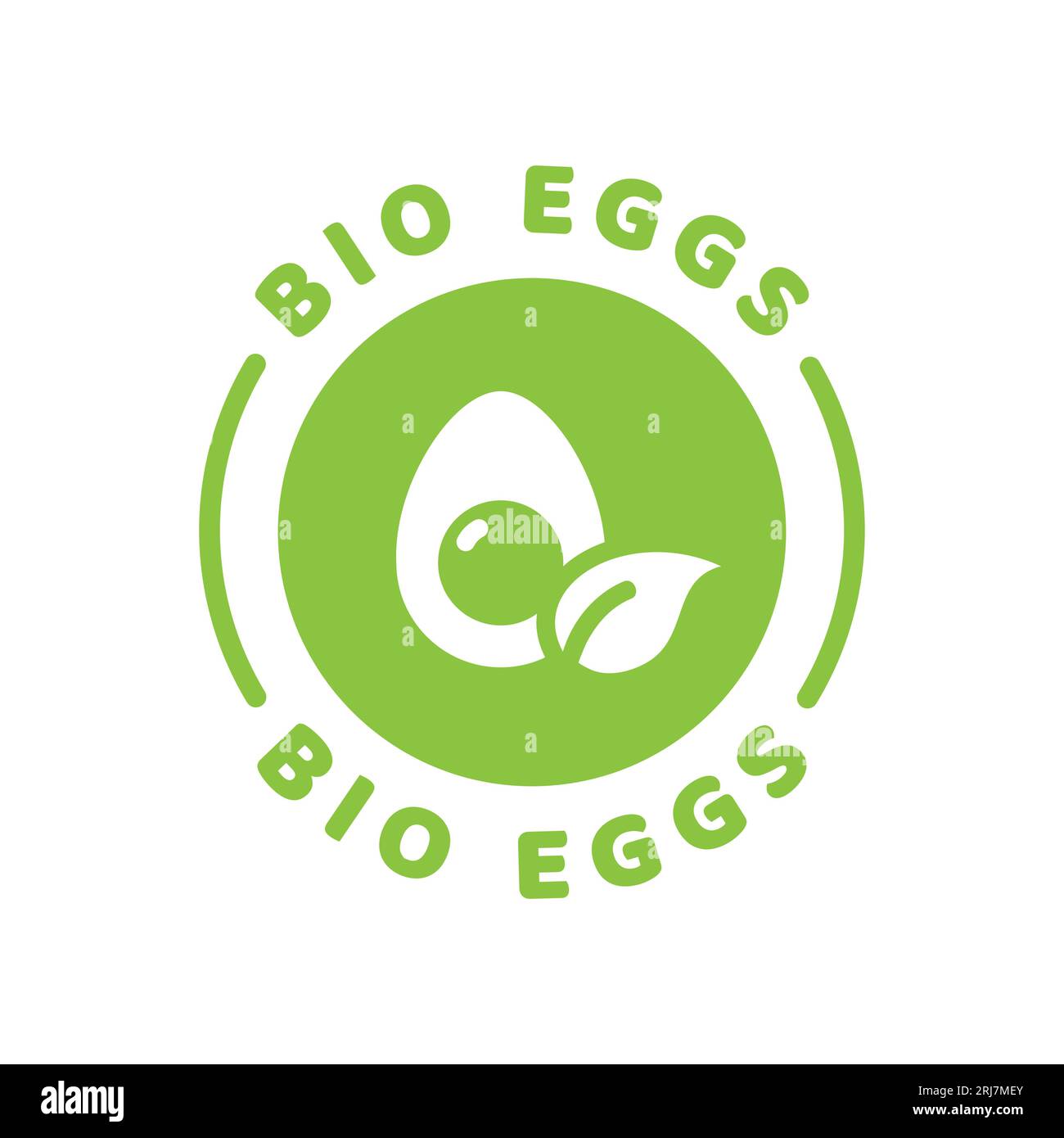 Bio-Eier-Vektoretikett. Symbol für organischen Eierkreis. Stock Vektor