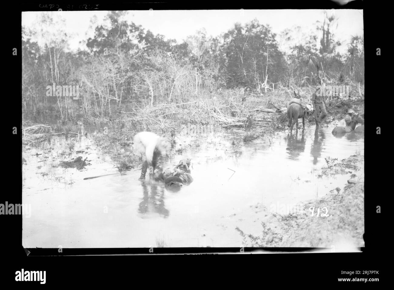 Homens em Igarapé - 912 1910 von Dana B. Merrill Stockfoto