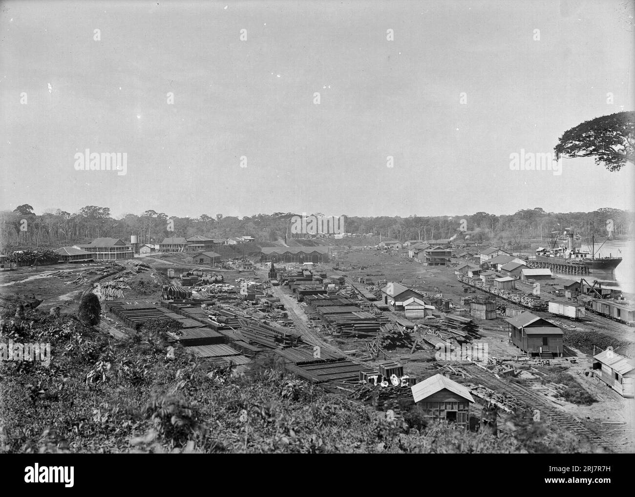 Vista Panorâmica de Porto Velho 1910 von Dana B. Merrill Stockfoto