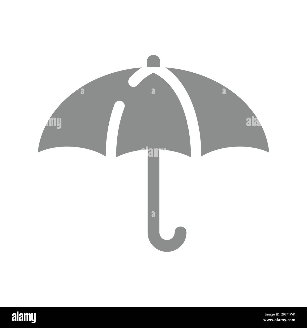 Regenschirm-Vektorsymbol. Einfaches Glypensymbol. Stock Vektor