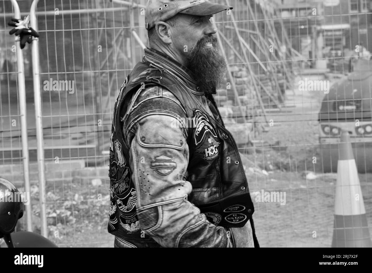 Hells Angels – The Plymouth Chapter. Eine Gruppe von Bikern trifft sich in Plymouth Stockfoto