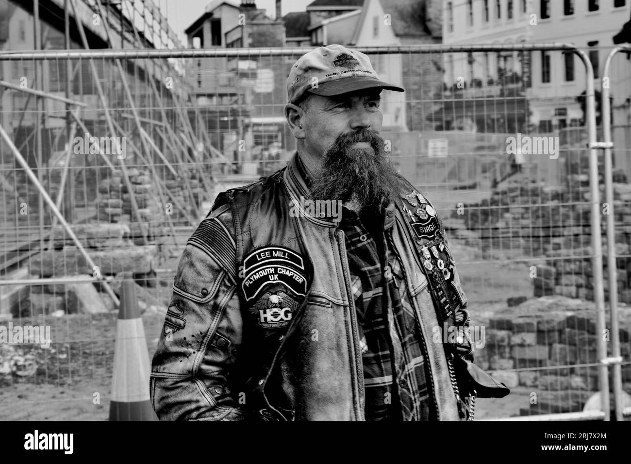Hells Angels – The Plymouth Chapter. Eine Gruppe von Bikern trifft sich in Plymouth Stockfoto