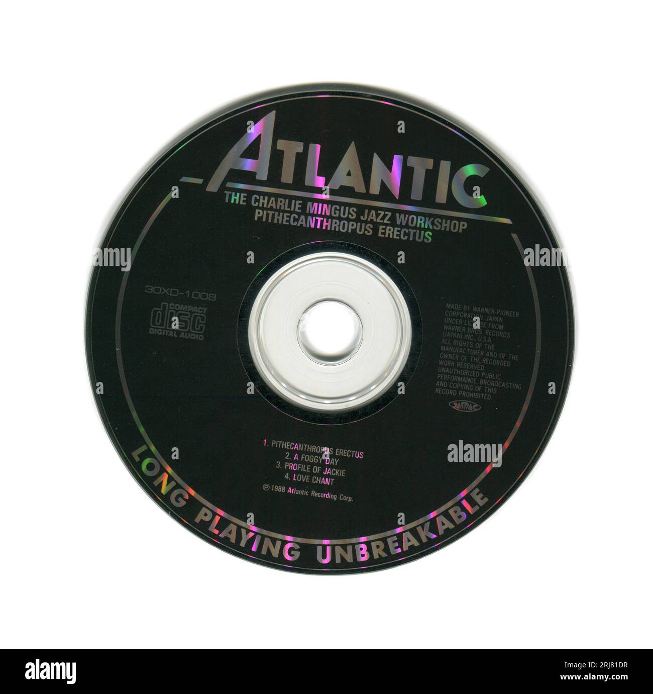 CD: Charles Mingus – Pithecanthropus erectus. (30XD-1008), veröffentlicht am 28. November 1988. Stockfoto