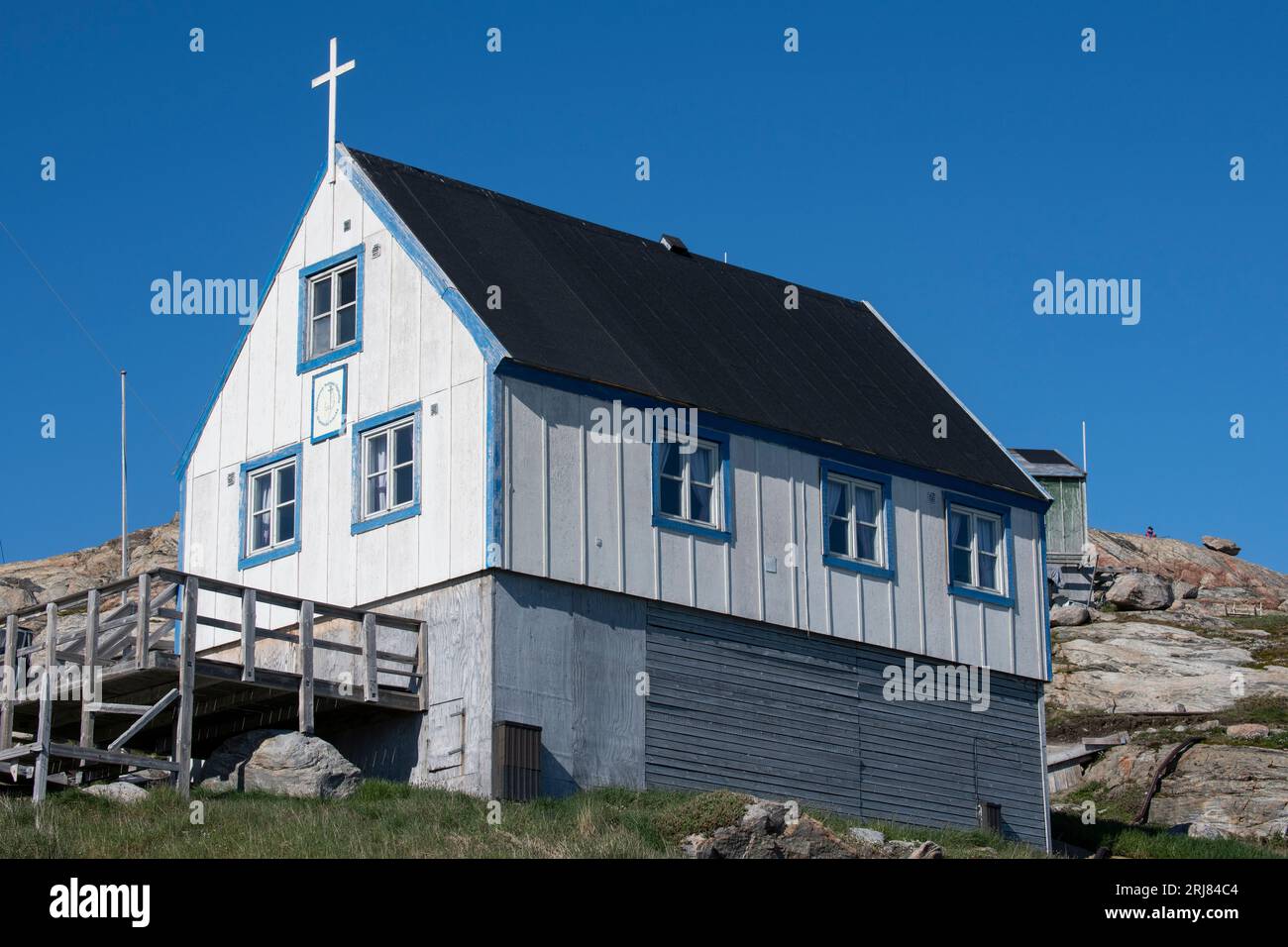 Grönland, Nordwestgrönland, Baffin Bay, Kullorsuaq. Kann nicht an Kreuzfahrtunternehmen lizenziert werden. Stockfoto