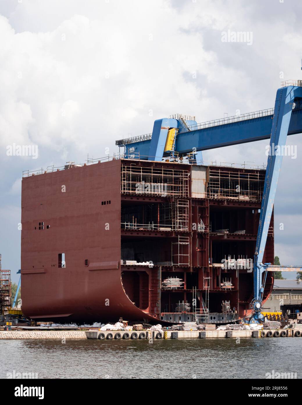 Schiffsbaustelle in der Danziger Werft von Martwa Wisla, Danzig, Polen, Europa, EU Stockfoto