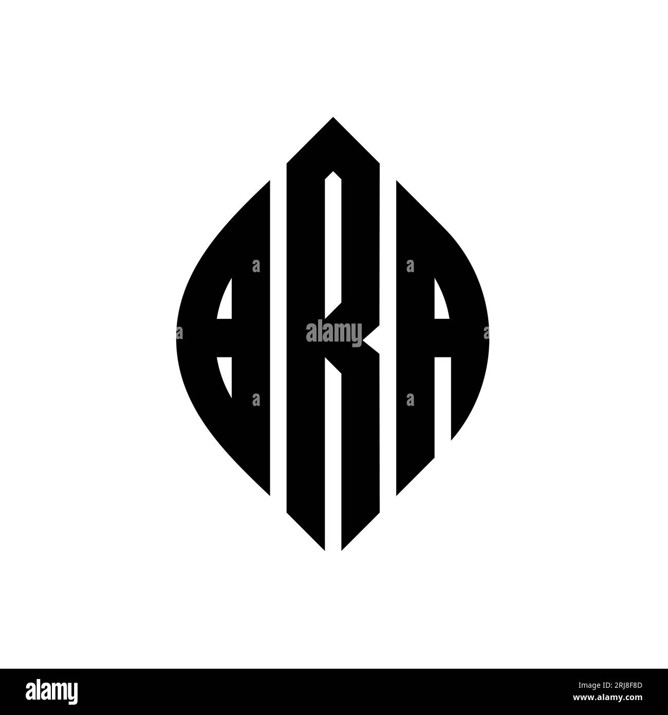 BH-Logo mit kreisförmigem Buchstaben, Kreis- und Ellipsenform. BH-Ellipsenbuchstaben im typografischen Stil. Die drei Initialen bilden ein kreisförmiges Logo. BH CI Stock Vektor
