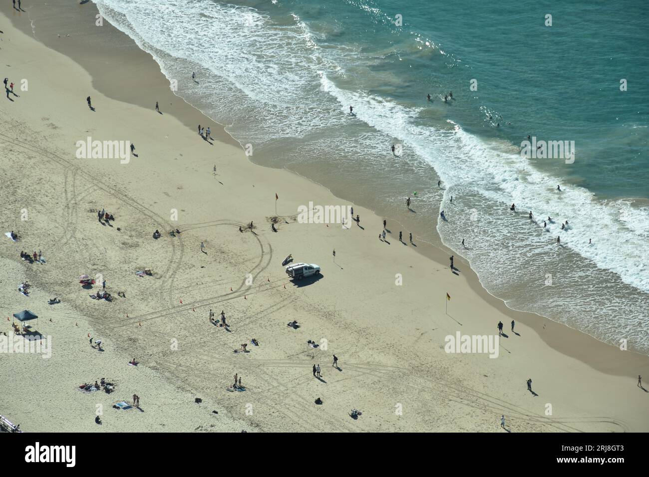Blick aus der Vogelperspektive auf Gold Coast Beach, Australien Stockfoto