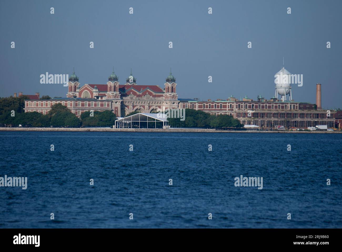 Ellis Island-Einwanderer wurden hier 2009 in New York Harbor New York City verarbeitet Stockfoto