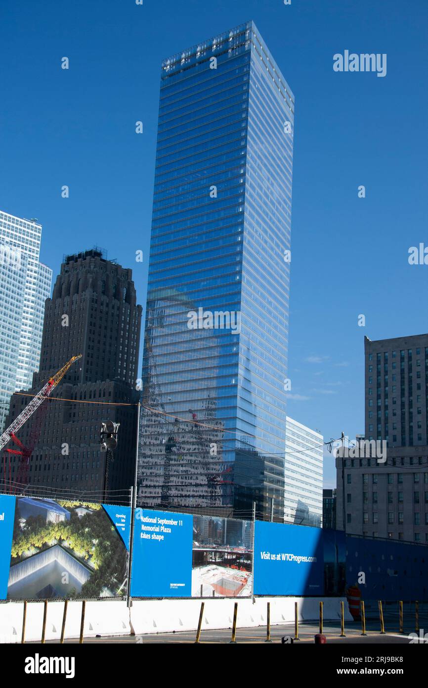 Ground Zero, wo das World Trade Center 2009 in Lower Manhattan, New York City, saß Stockfoto