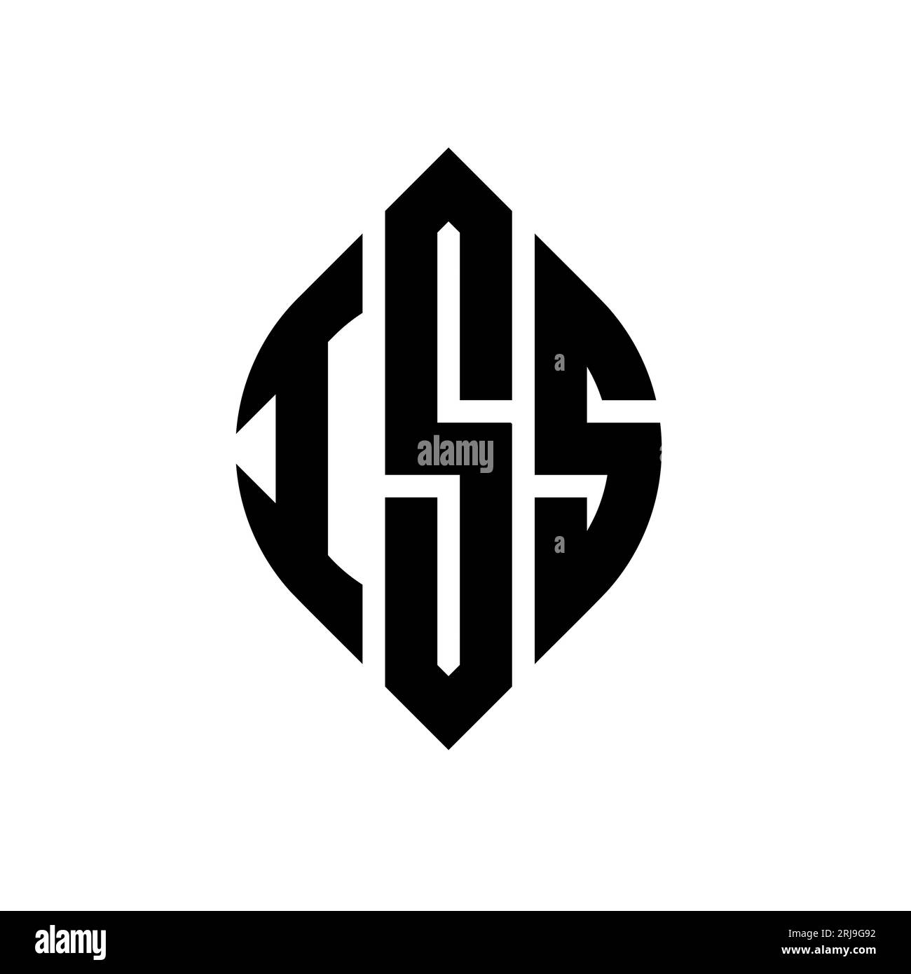 ISS Circle Letter Logo-Design mit Kreis- und Ellipsenform. ISS Ellipsenbuchstaben im typografischen Stil. Die drei Initialen bilden ein kreisförmiges Logo. ISS CI Stock Vektor