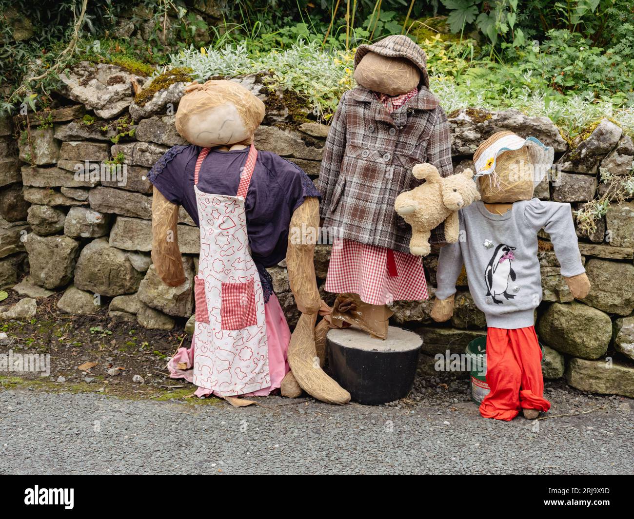 Kettlewell Scarecrow Festival Stockfoto