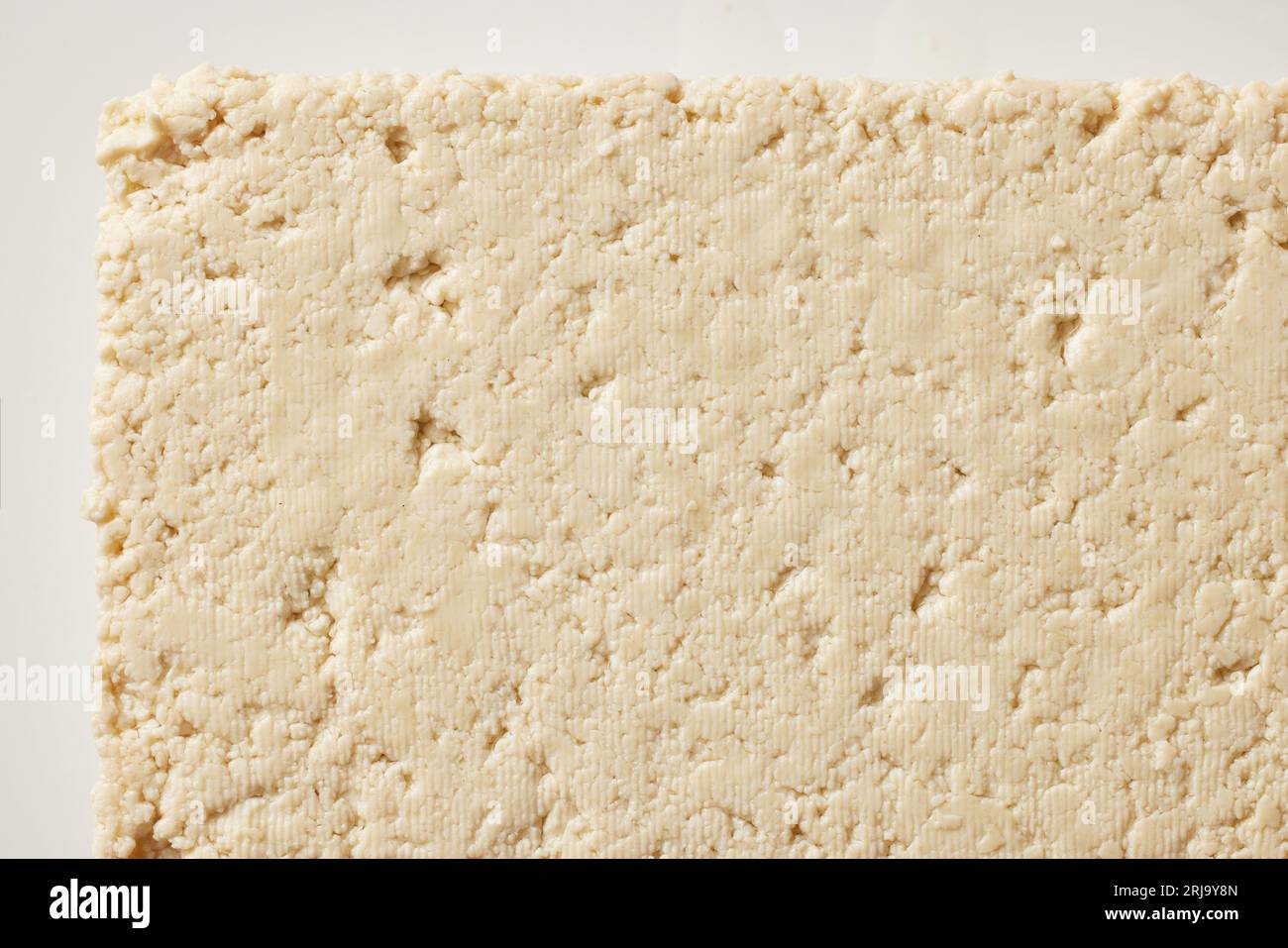 Tofu-Käse-Textur, Draufsicht Stockfoto