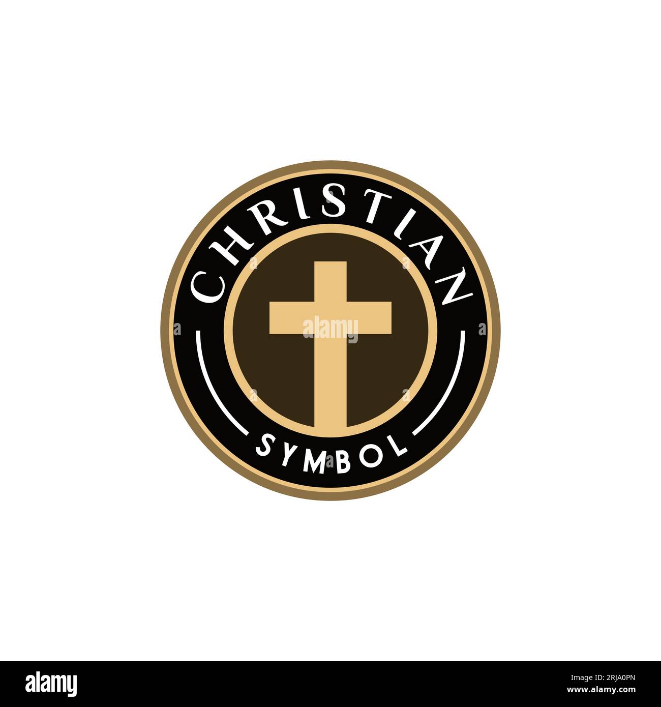 Katholisches Christliches Symbol Religiöses Emblem Design Inspiration Stock Vektor