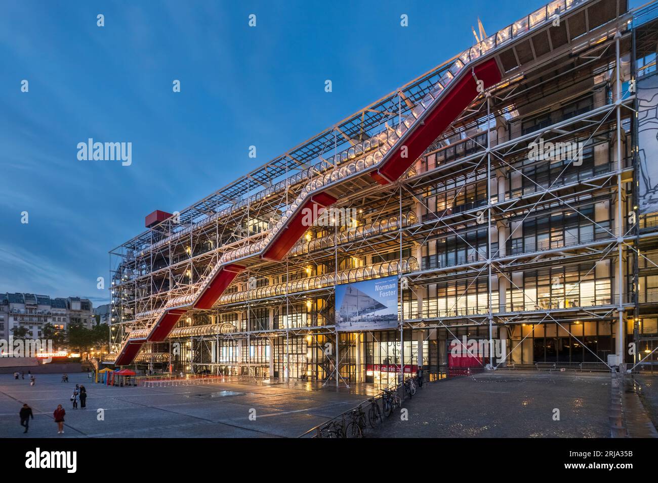 Das Centre national d Art et de Culture Georges-Pompidou ist ein staatliches Kunst- und Kulturzentrum im 4. Arrondissement von Paris. Stockfoto