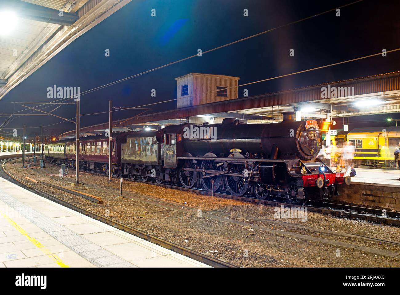 Jubilee Class No 45627 Sierra Leone in York, Station, Yorkshire, England Stockfoto