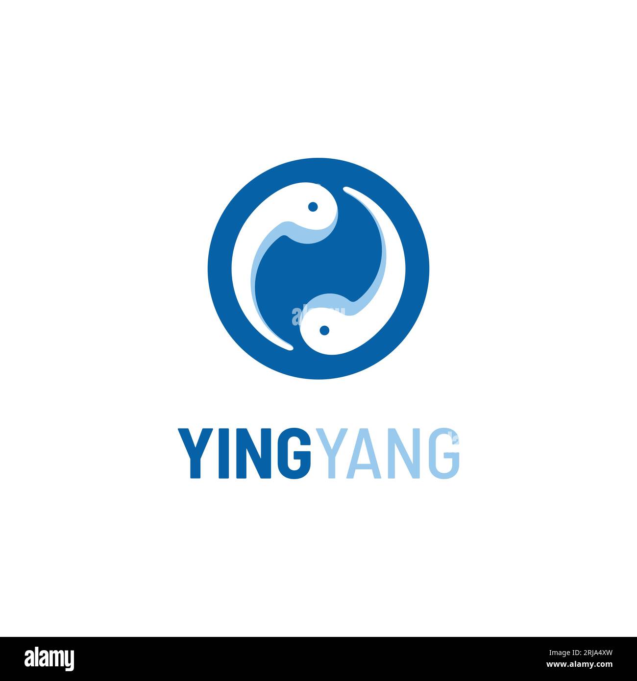 Modernes, kreisförmiges Yin Yang-Logo als Inspiration Stock Vektor