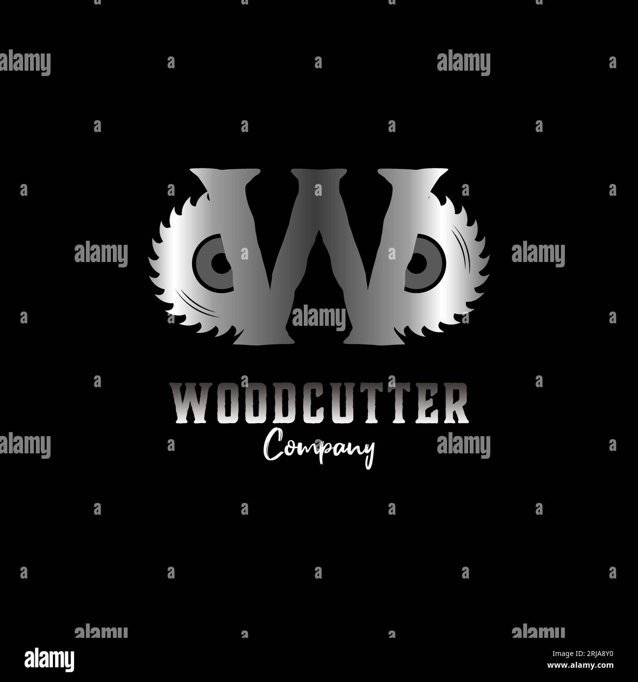 Initial W Schleifer für Holzbearbeitung oder Zimmerei Logo Design Stock Vektor