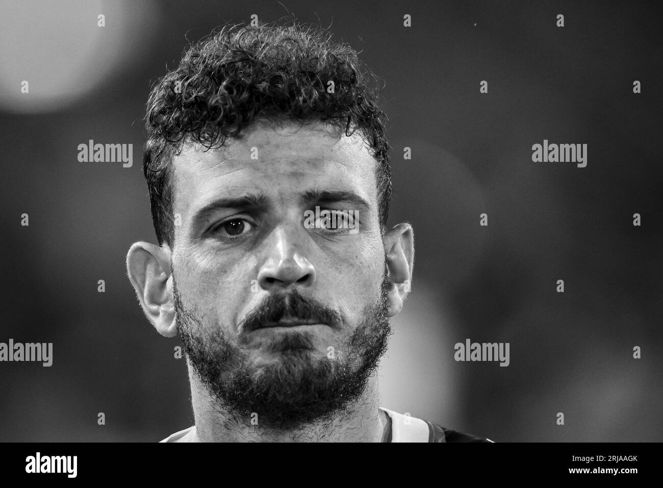 Bologna, Italien. August 2023. Alessandro Florenzi (Mailand) während des italienischen „Serie A“-Spiels zwischen Bologna 0-2 Mailand im Renato Dall Ara Stadion am 21. August 2023 in Bologna, Italien. Kredit: Maurizio Borsari/AFLO/Alamy Live News Kredit: Aflo Co Ltd./Alamy Live News Stockfoto