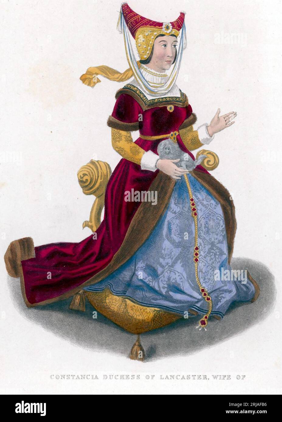 KONSTANZ VON KASTILIEN, Herzogin von Lancaster (1354–1394) Ehefrau von Johann von Gaunt Stockfoto