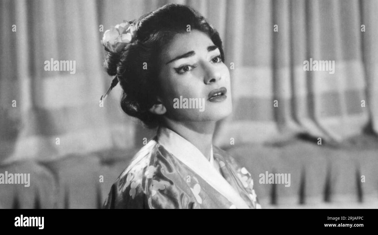 MARIA CALLAS (1923–1977), gebürtige Amerikanerin der griechischen Opernsopranistin Ain Madame Butterfly Stockfoto