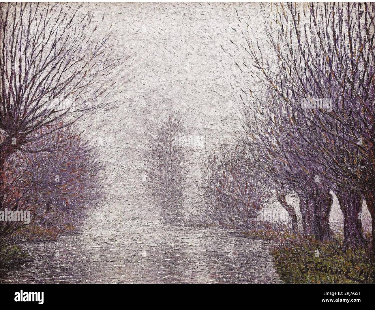 Die Purple Willows in der Mill's Bay wurden 1902 gemalt. Von Gustave Cariot Stockfoto