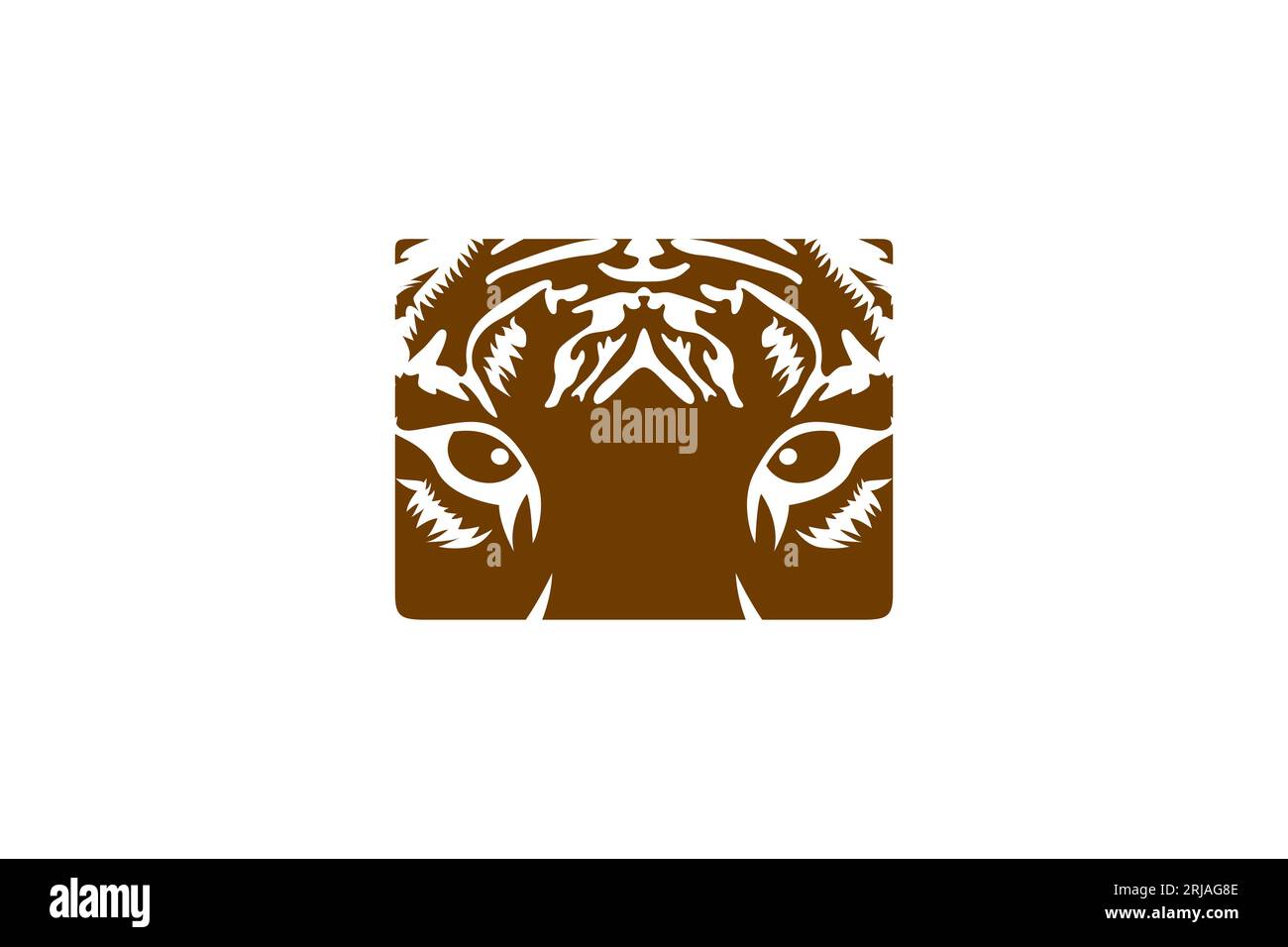 Tiger Gaze Logo, Tiger Eyes Face Logo Vektor-Design Stock Vektor