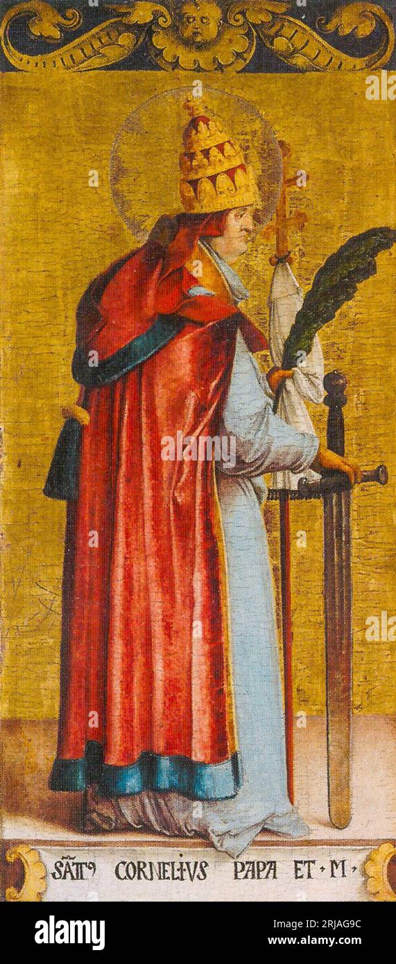 Der Heilige Cornelius zwischen 1535 und 1540 durch den Meister von Messkirch Stockfoto