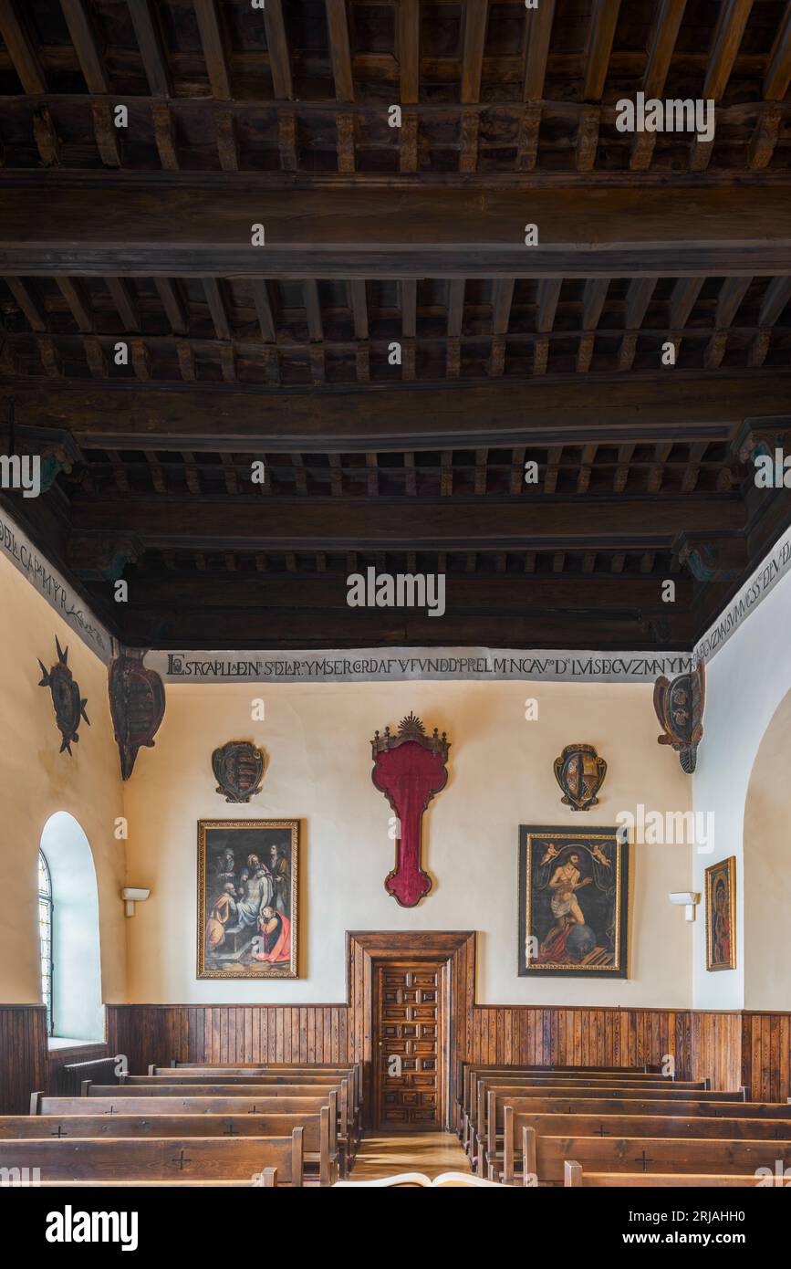 Kapelle des Santisimo aus dem 17. Jahrhundert von Luis de Guzman, der Gründerfamilie von Guadalajara de Mexico, in der Co-Kathedrale von Santa Maria. Stockfoto