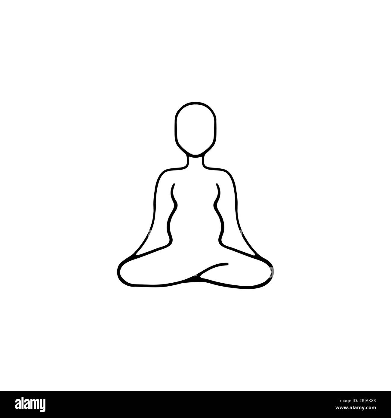 Liniensymbol „Übungen für zukünftige Mütter“. Schwangerschaft, psychologische Vorbereitung, Geburt. Vektor-Symbol mit schwarzer Linie auf weißem Hintergrund für Business Stock Vektor