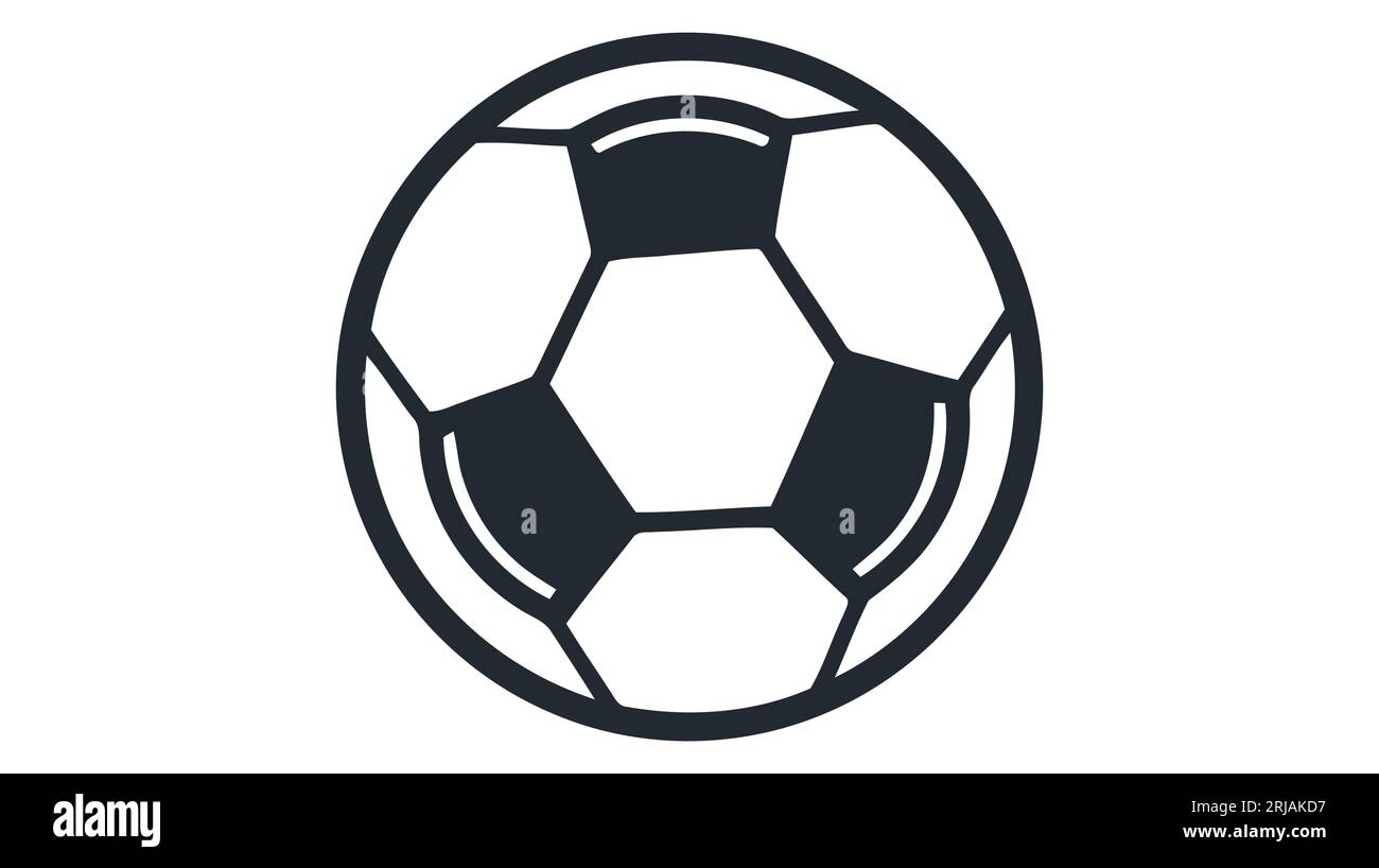 Vector Fußball auf weißem Hintergrund. Europäisches Fußballlogo. Fußballballdesign. Vektorillustration Stock Vektor