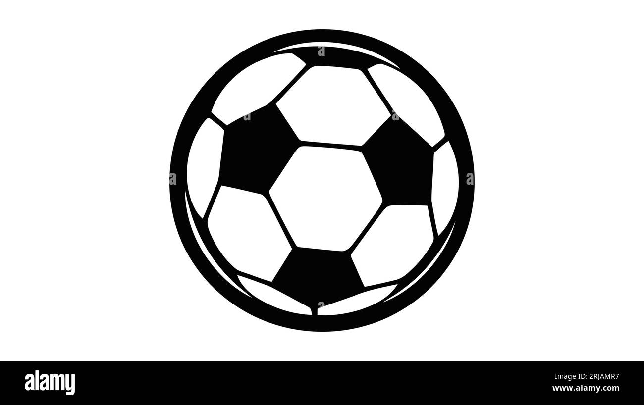 Vector Fußball auf weißem Hintergrund. Europäisches Fußballlogo. Fußballballdesign. Vektorillustration Stock Vektor