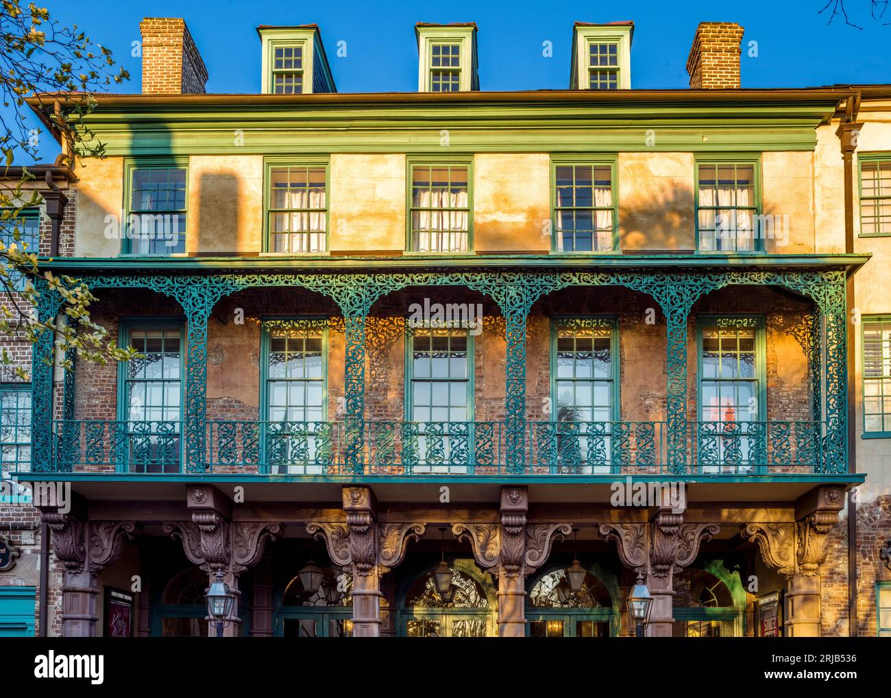 Dock Street Theatre, French Quarter Charleston, South Carolina, Vereinigte Staaten von Amerika Stockfoto