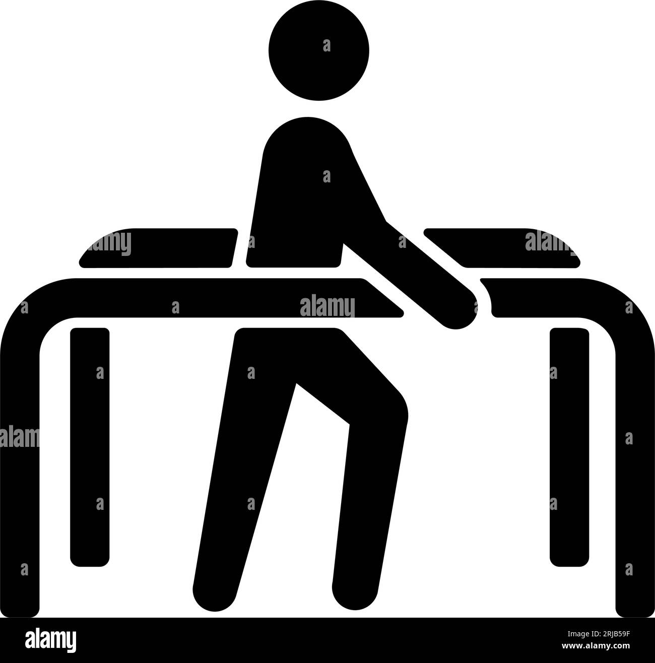 Rehabilitation ( Physiotherapie-Übung ) Vektor-Icon-Illustration Stock Vektor