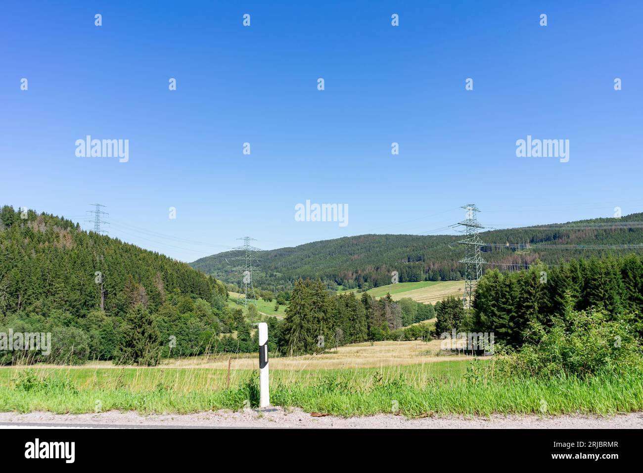 Landschaft in der Region thüringer Wald in deutschland Stockfoto