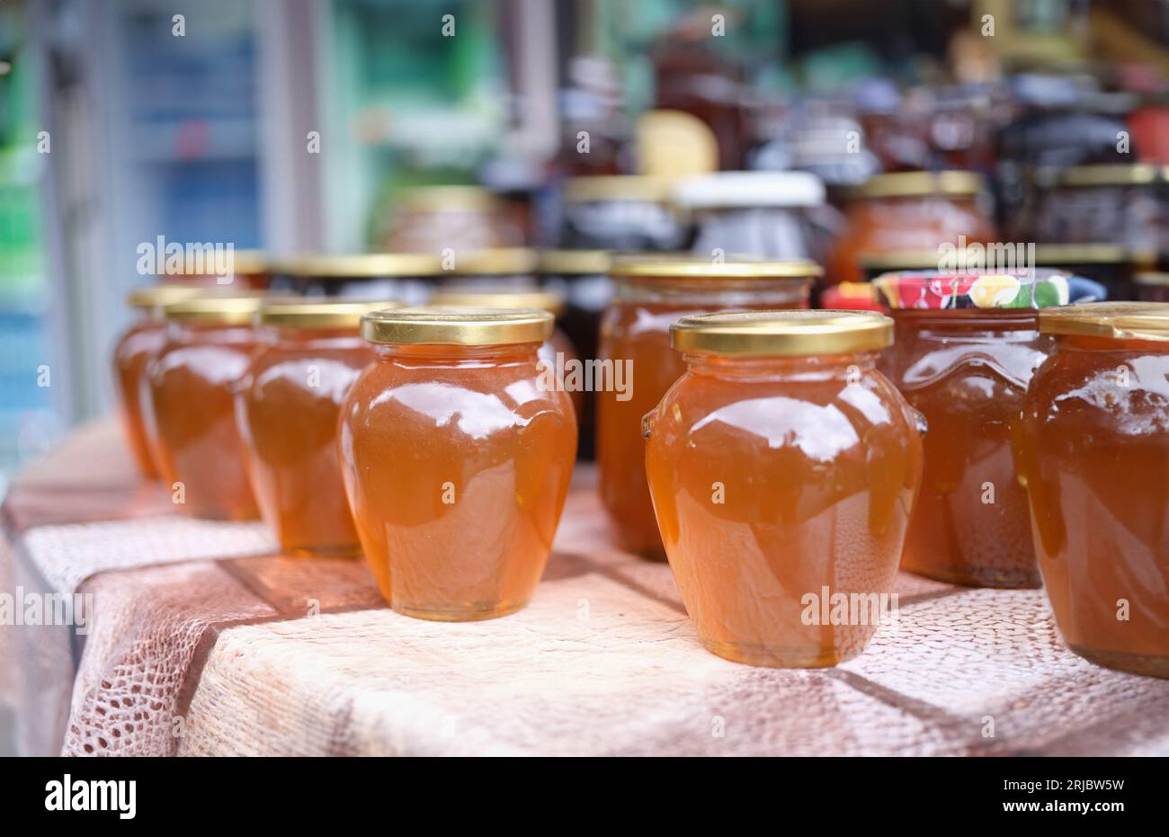 Wintervorbereitungen für Saft und Kompott zu Hause Stockfoto