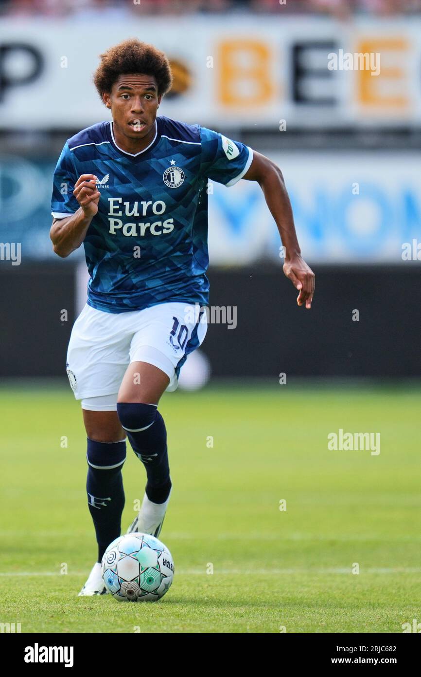 Rotterdam - Calvin Stengs von Feyenoord während des Eredivisie-Spiels zwischen Sparta Rotterdam gegen Feyenoord am 20. August 2023 in Rotterdam, Niederlande. (Box to Box Pictures/Yannick Verhoeven) Stockfoto