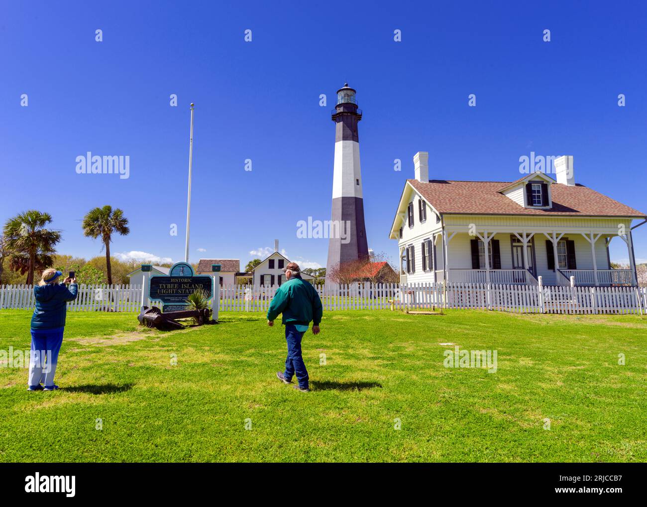 Tybee Island, Leuchtturm Savannah, Georgia, Vereinigte Staaten von Amerika Stockfoto