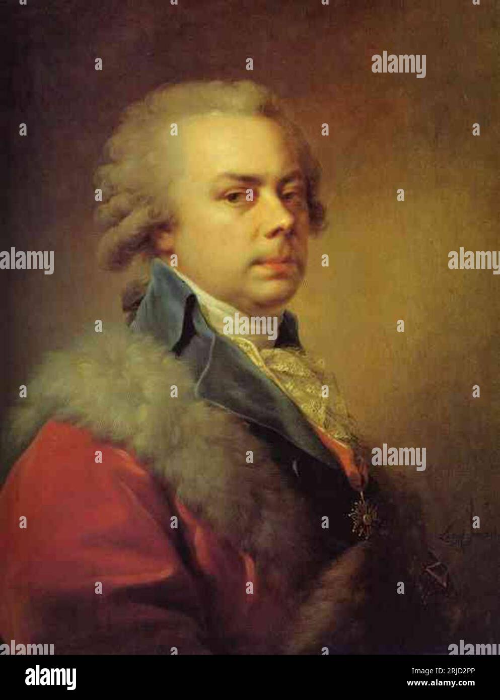 Porträt von Fürst Nikolai Yusupov im vierten Viertel des 18. Jahrhunderts von Johann Baptist von Lampi dem Älteren Stockfoto