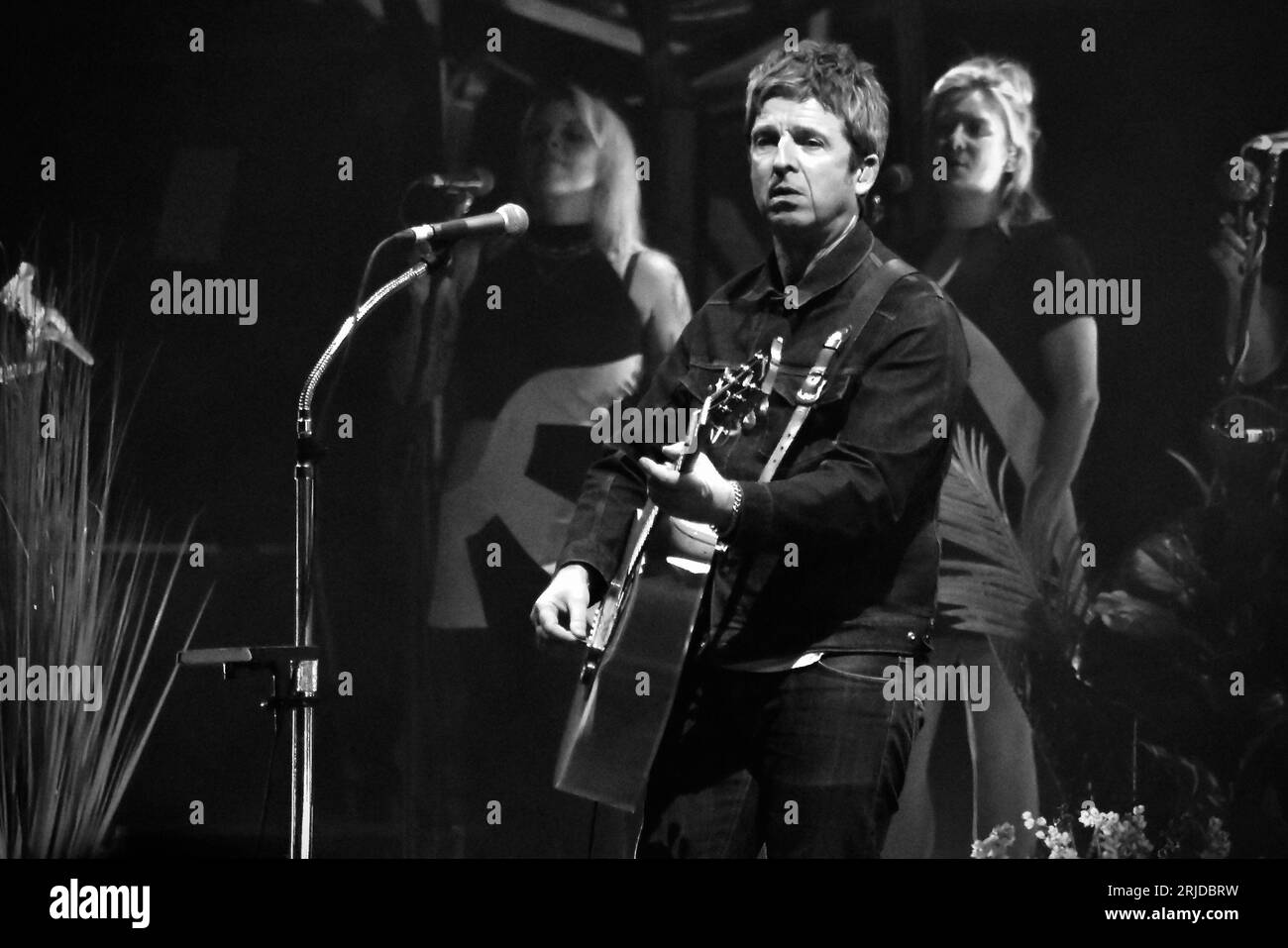 Noel Gallagher wurde als Noel Gallaghers High Flying Birds Headliner des Hardwick Festivals im August 2023 dargestellt. Foto: James Hind/Alamy Stock Photo. Stockfoto
