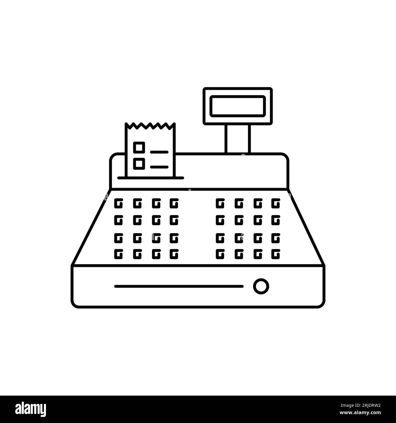 Symbol für die Premium-Position der Kasse. Einfaches, hochwertiges Piktogramm. Moderne Symbole im Stil der Kontur. Konturvektorillustration auf weißem Hintergrund Stock Vektor