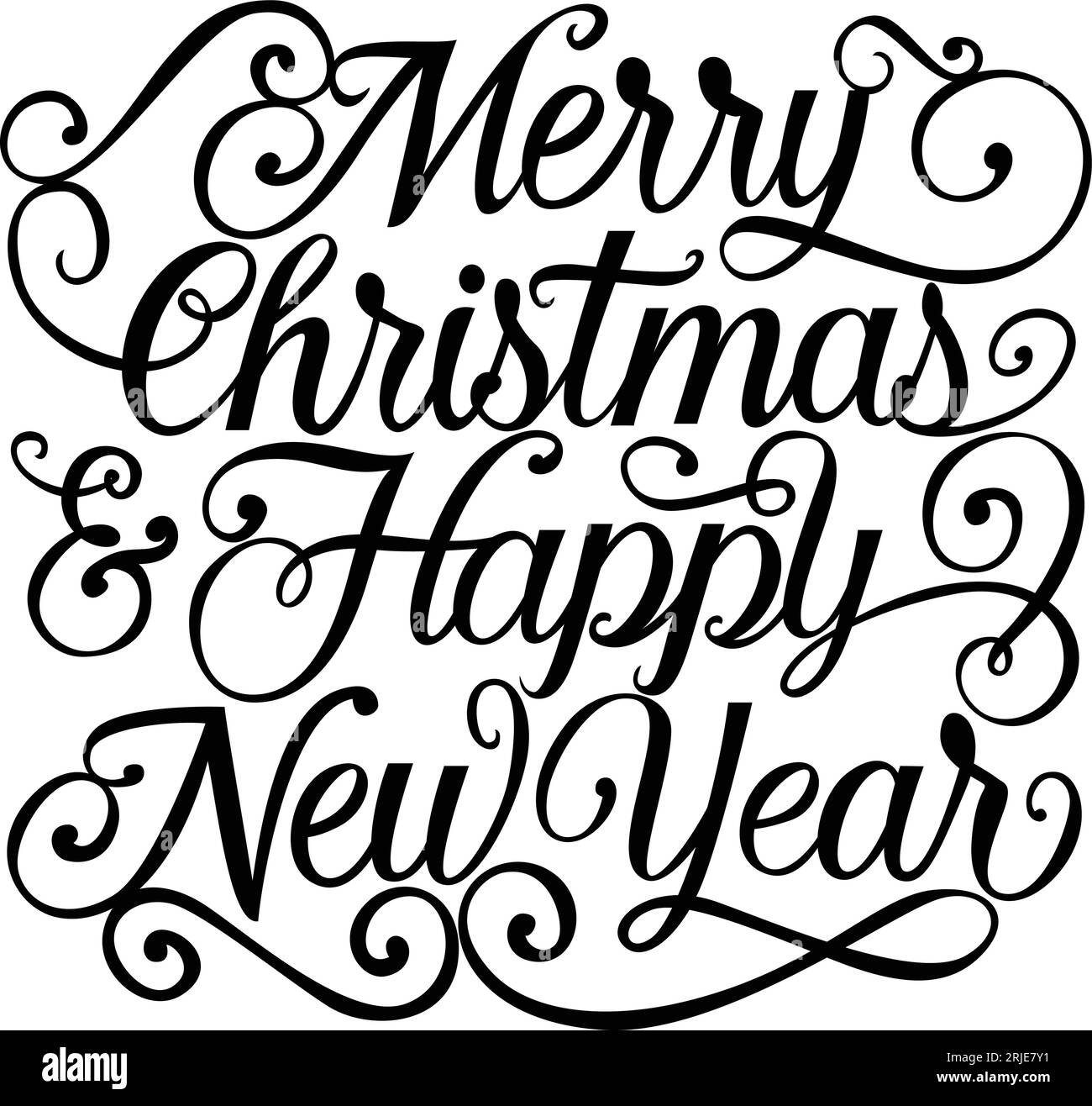 Frohe Weihnachten Mit Blumen Stock Vektor