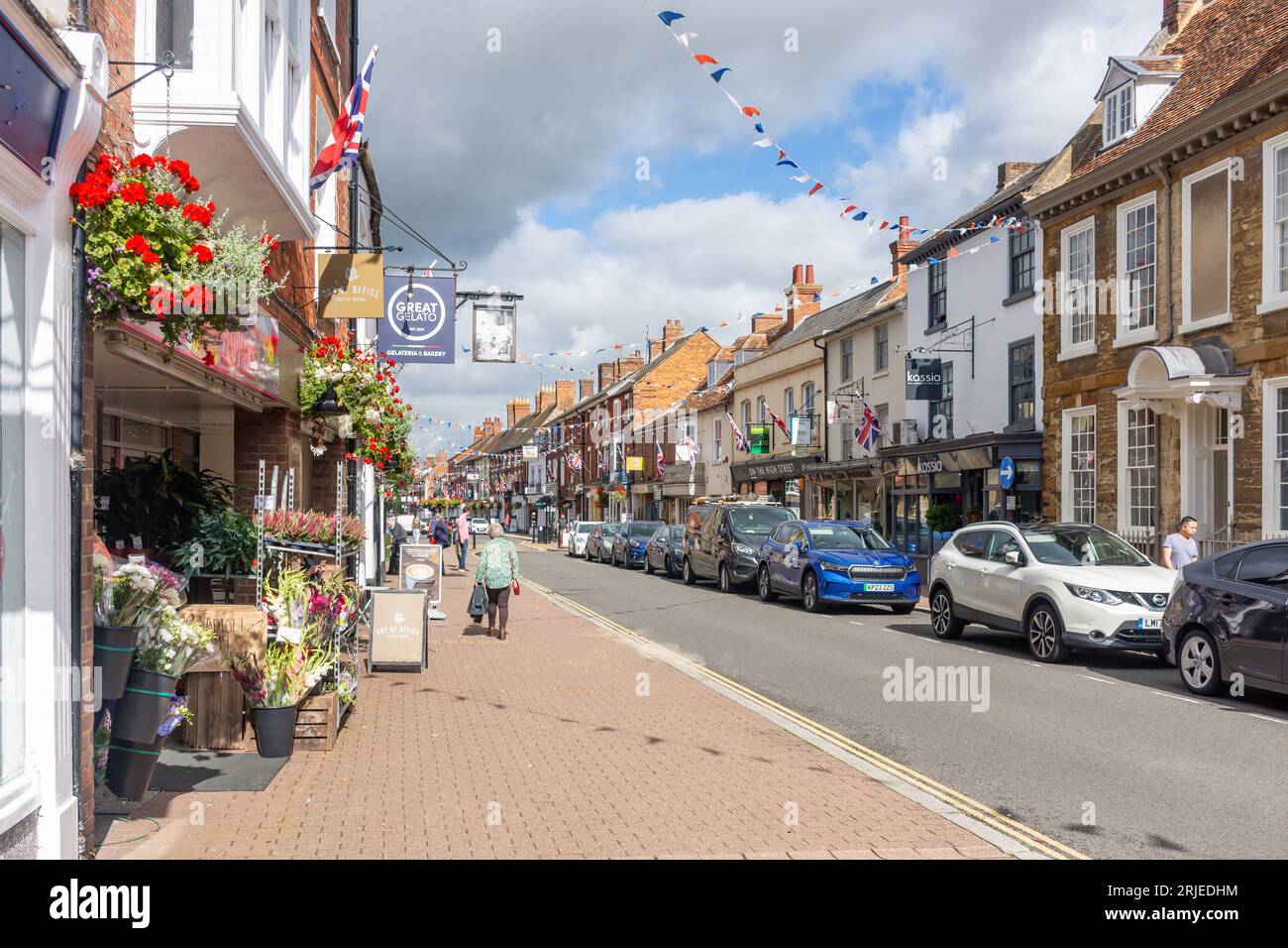 High Street, Stony Stratford, Buckinghamshire, England, Vereinigtes Königreich Stockfoto