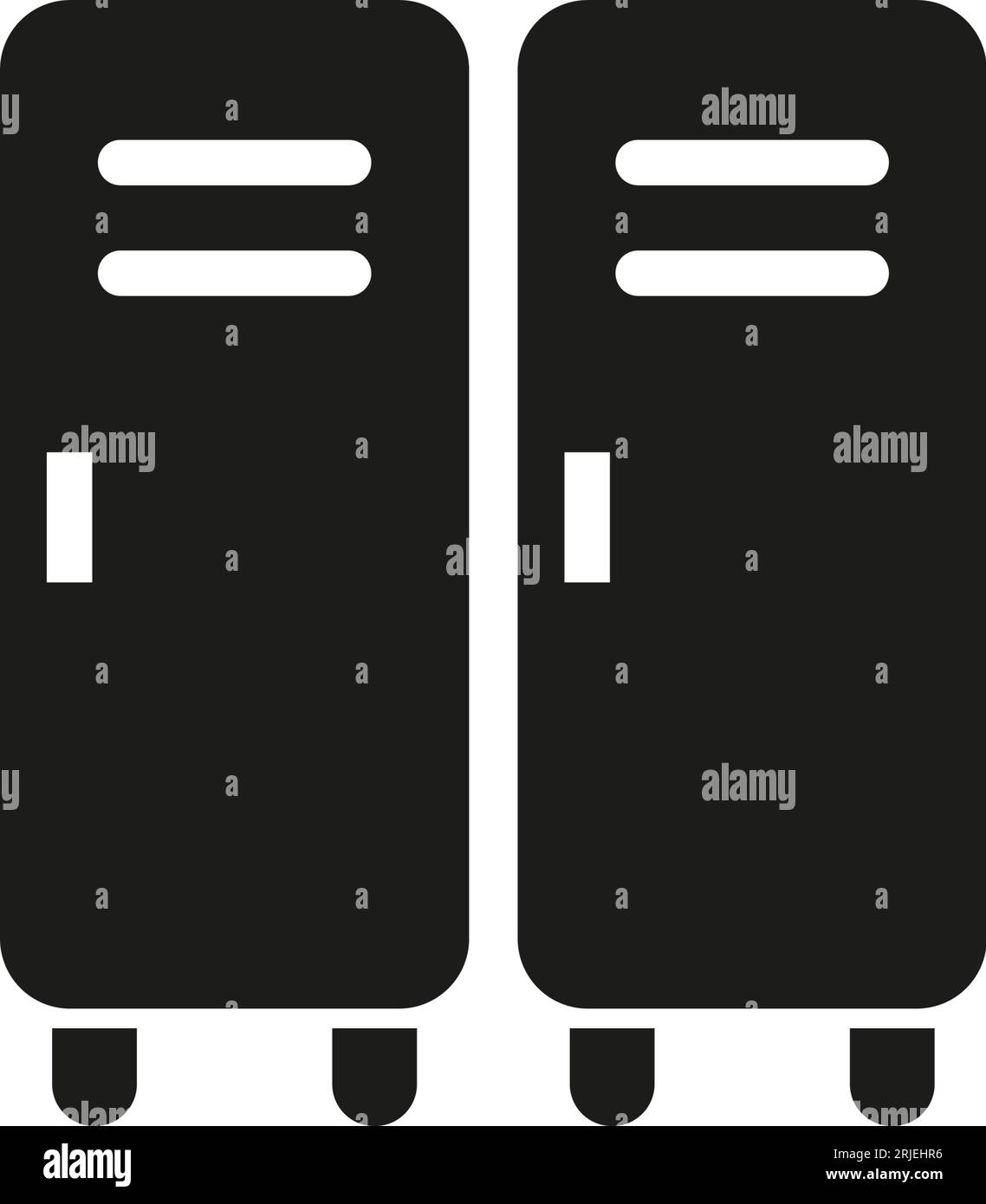 Symbol für Schließfächer im Umkleideraum Stock Vektor