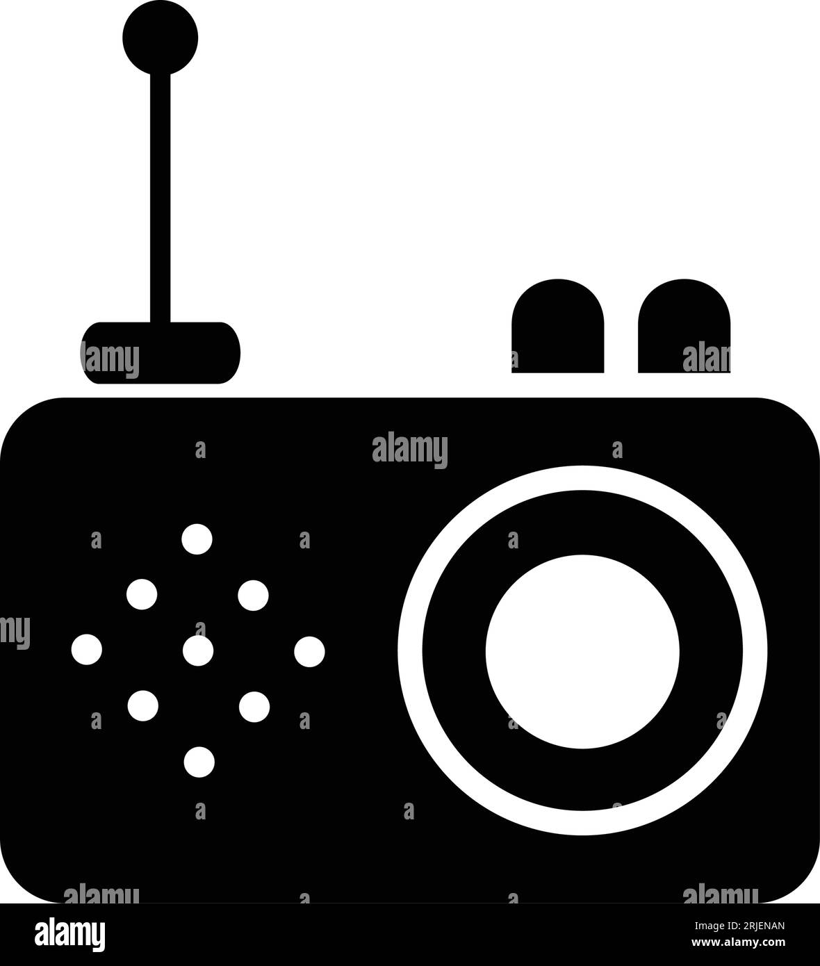 Symbol für altmodisches Funkgerät Stock Vektor