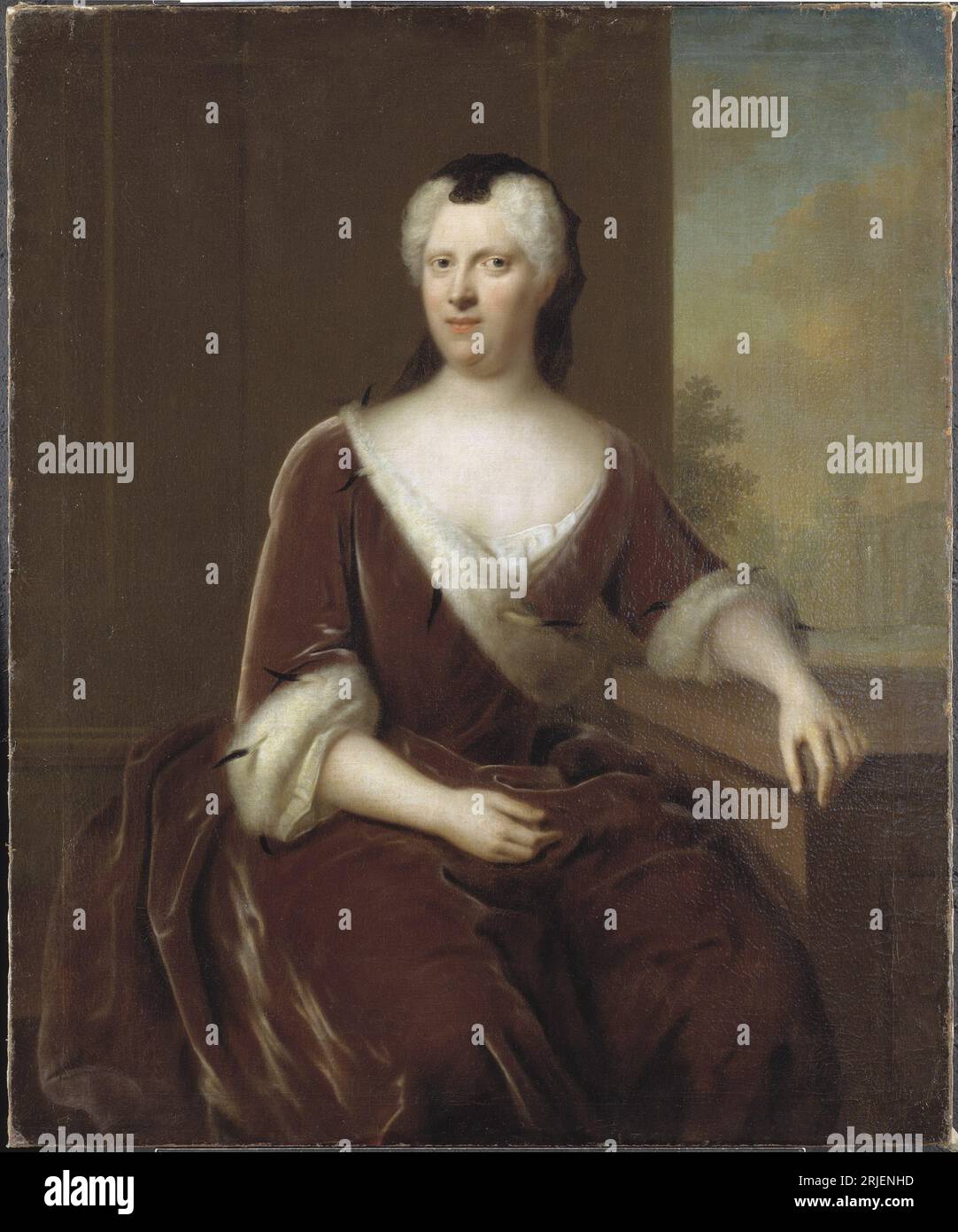 Albertina Fredrika (1682-1755), prinsessa av Baden-Durlach, hertiginna av Holstein-Gottorp, g.m. Kristian August, hertig av Holstein-Gottorp 18. Jahrhundert von Balthasar Denner Stockfoto