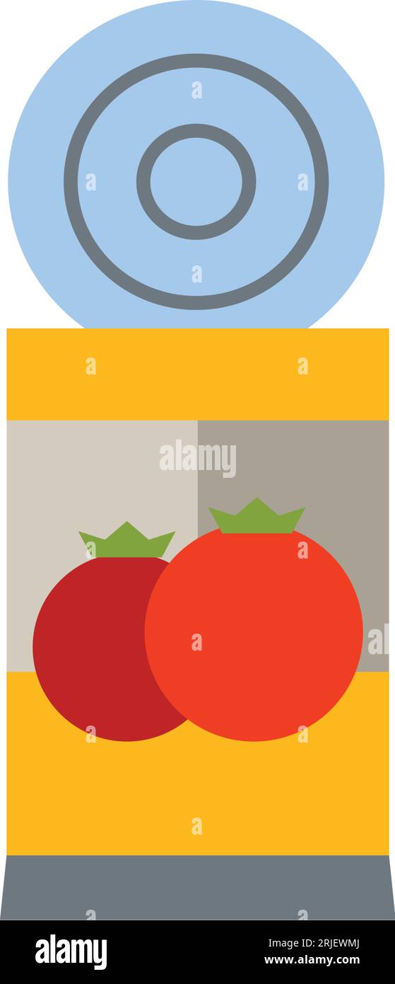 Tomatensauce kann Vektorsymbol sein Stock Vektor