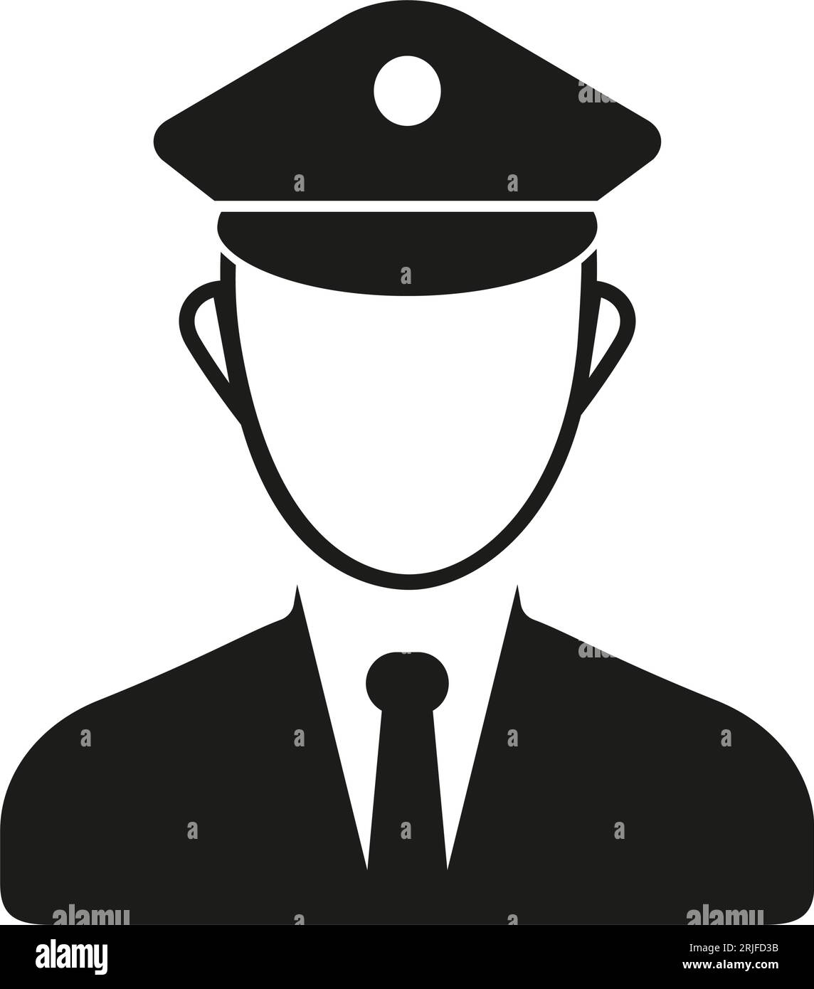 Policeman Simple Symbol Stock Vektor