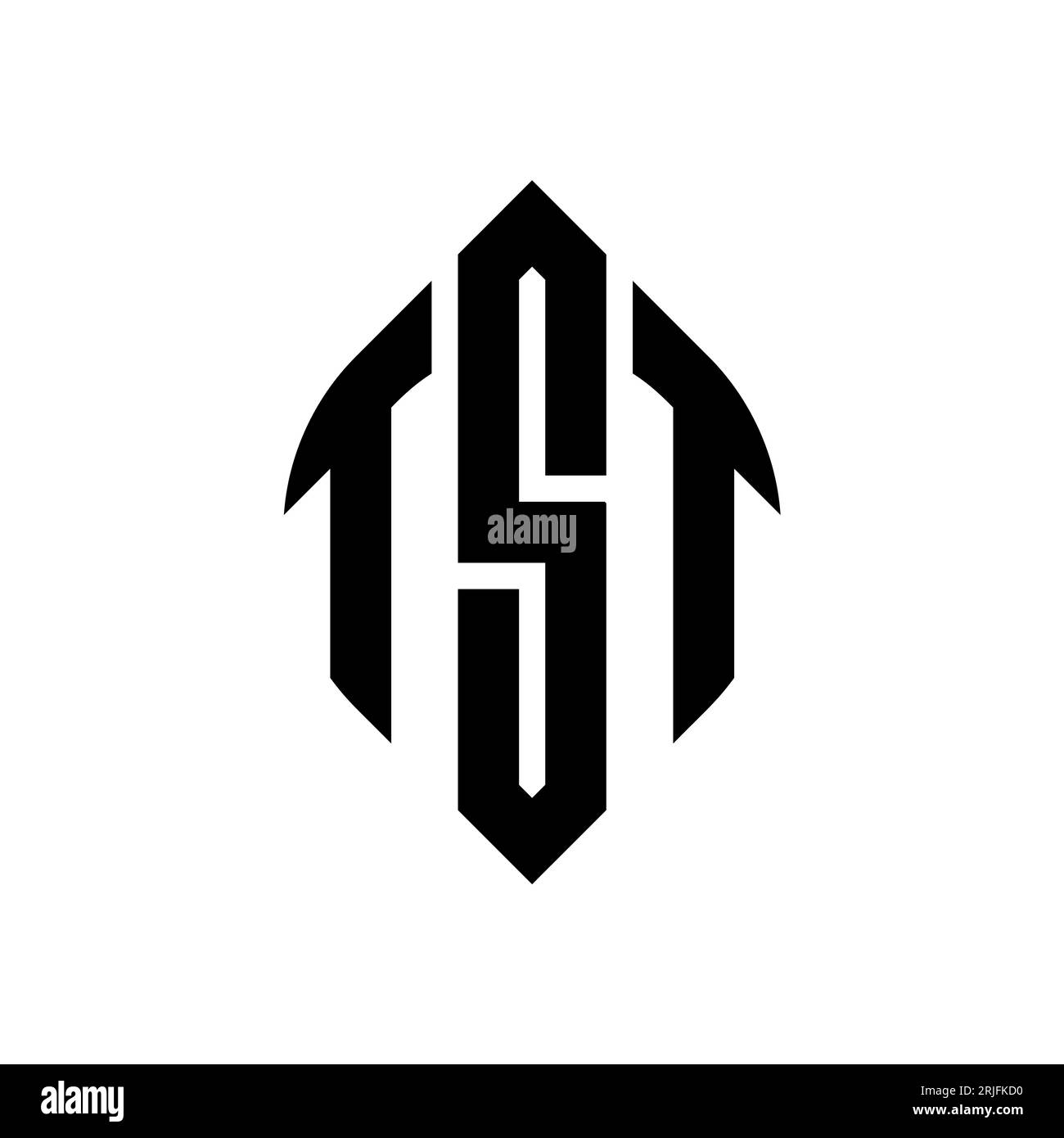 TST-Logodesign mit kreisförmigem Buchstaben und Ellipsenform. TST-Ellipsenbuchstaben im typografischen Stil. Die drei Initialen bilden ein kreisförmiges Logo. TST CI Stock Vektor