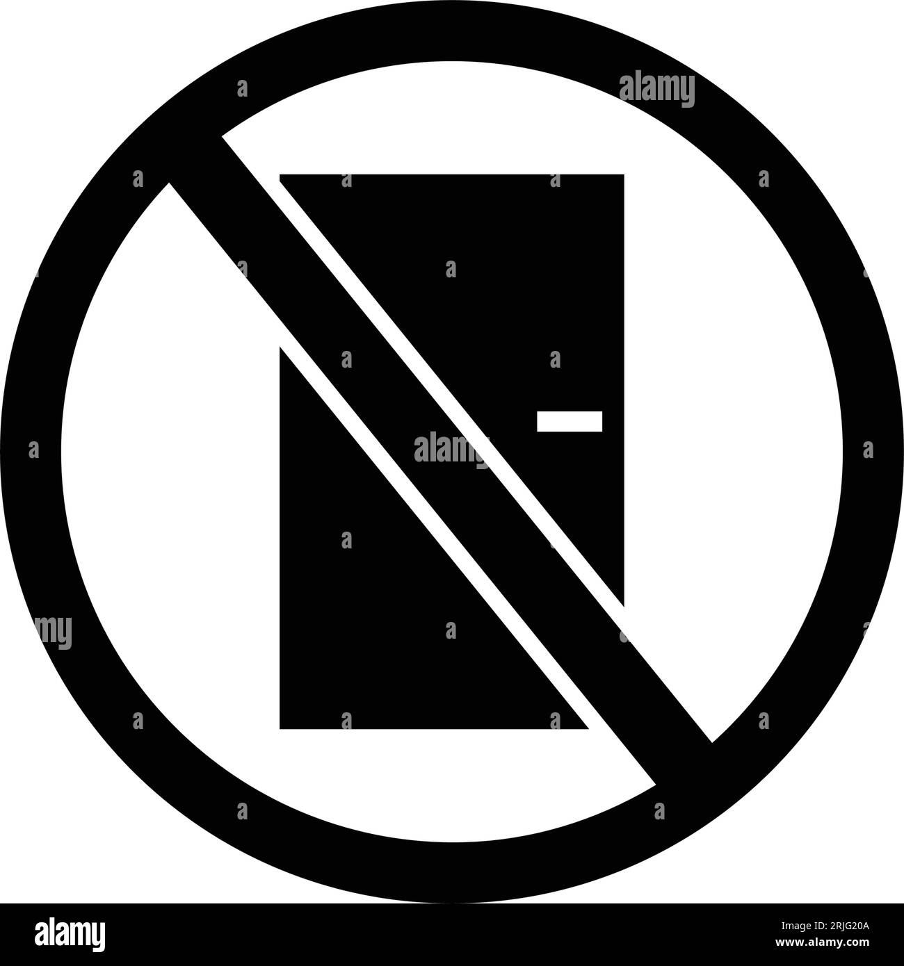 Symbol „kein Eintrag“ Stock Vektor