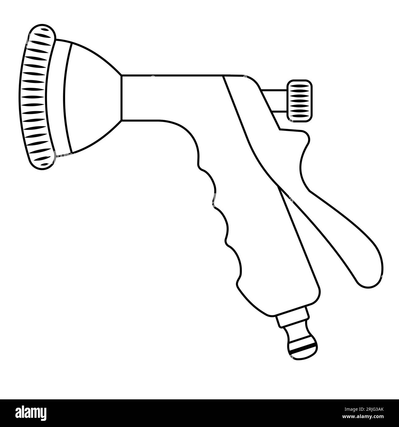 Bewässerungssprinkler, Wassersprühpistole zum Bewässern von Gartenbetten Stock Vektor